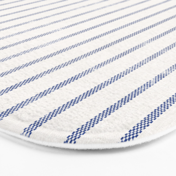 AEGEAN WIDE TICKING STRIPE Bath Mat Gallery Image 3