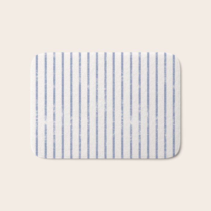 AEGEAN WIDE TICKING STRIPE Bath Mat Gallery Image 1