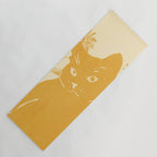 Minimalist Yellow Cat Yoga Mat Gallery Image 1