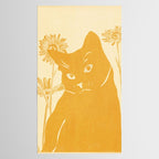 Minimalist Yellow Cat Tablecloth Gallery Image 2