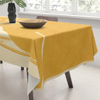 Minimalist Yellow Cat Tablecloth Gallery Image 3