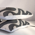 This Must Be The Place - 70s, Vintage, Retro, Abstract Pattern (Black & Beige) Pillow Sham Gallery Image 3