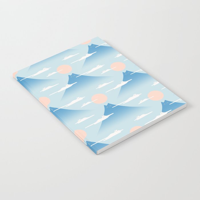 Cat Mountain Cloud pattern 1 Notebook Gallery Image 1