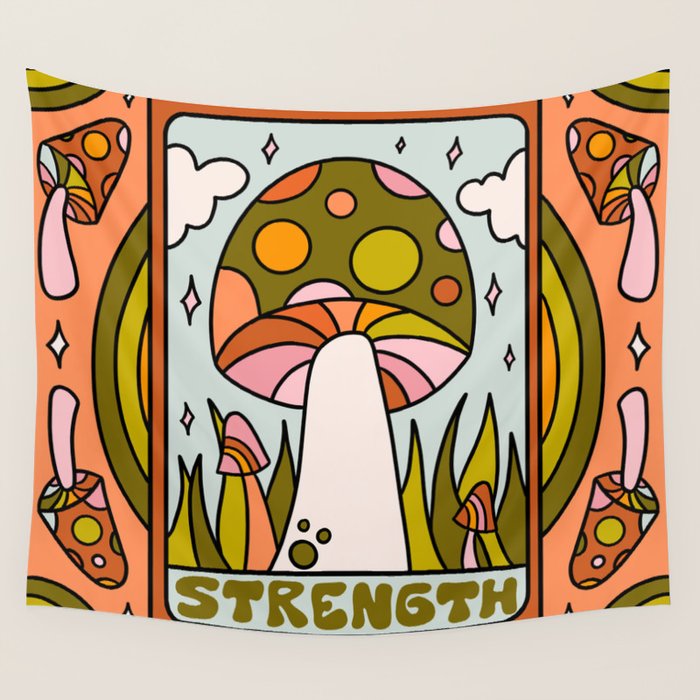 8. Strength Mushroom Wall Tapestry Gallery Image 4