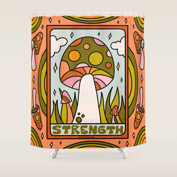 8. Strength Mushroom Shower Curtain Gallery Image 1