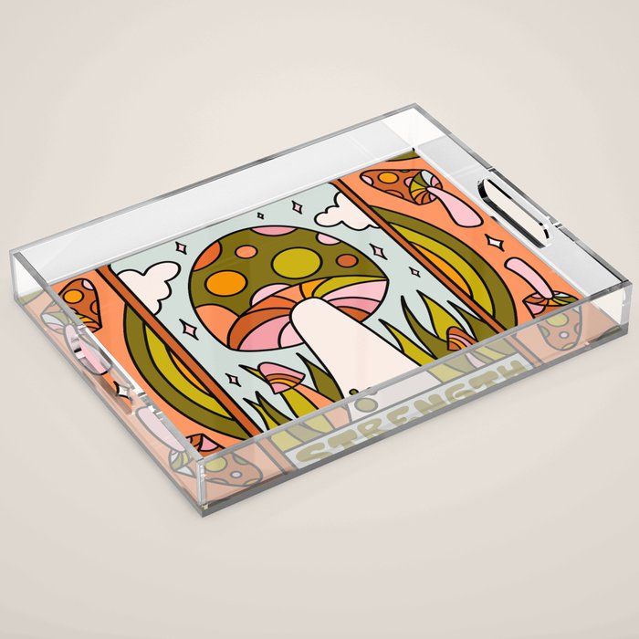 8. Strength Mushroom Acrylic Tray Gallery Image 1
