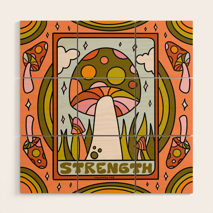 8. Strength Mushroom Wood Wall Art Gallery Image 1