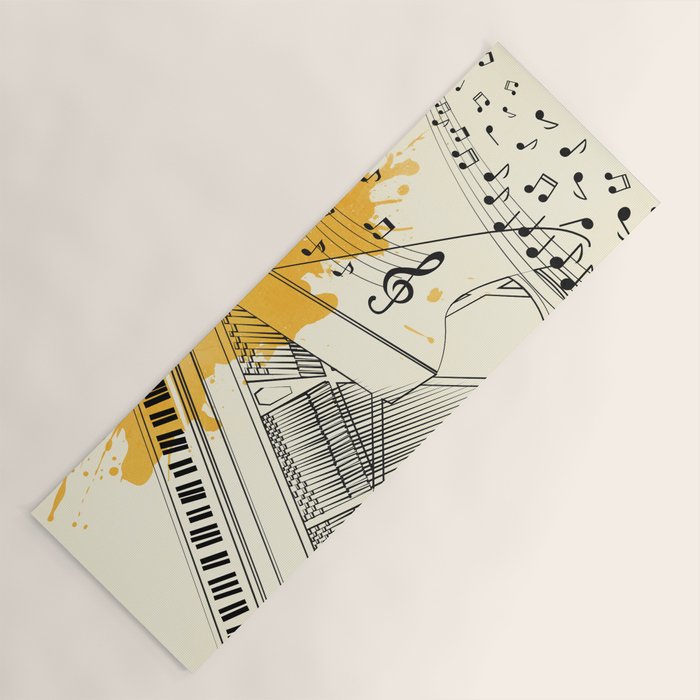 Abstract Minimal Musical Instrument 5 Yoga Mat Gallery Image 1