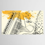 Abstract Minimal Musical Instrument 5 Tablecloth Gallery Image 2