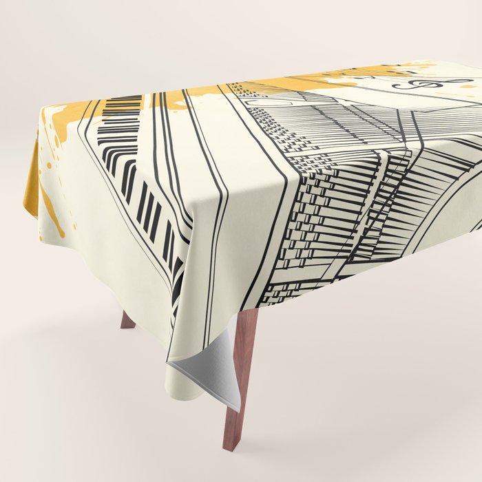 Abstract Minimal Musical Instrument 5 Tablecloth Gallery Image 1