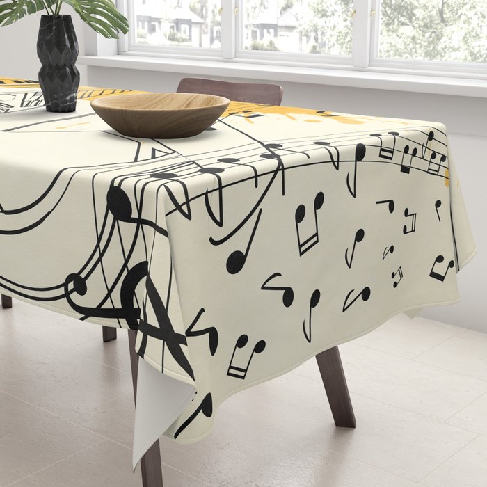 Abstract Minimal Musical Instrument 5 Tablecloth Gallery Image 3