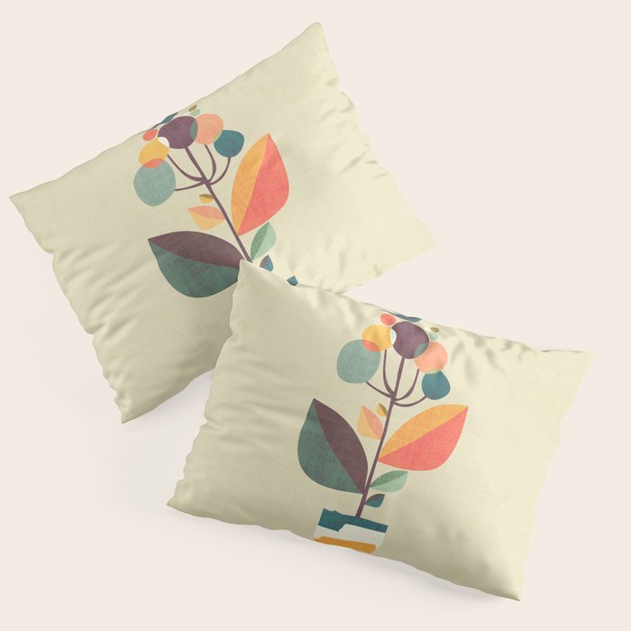 Potted plant with a bird Pillow Sham Gallery Image 3