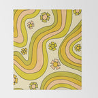 groovy rainbow flower power wallpaper vibes Throw Blanket Gallery Image 2