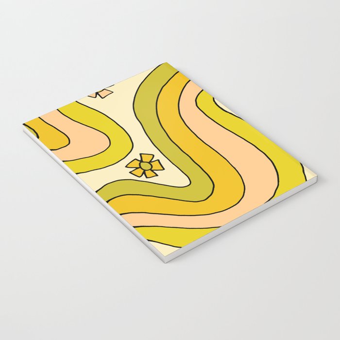 groovy rainbow flower power wallpaper vibes Notebook Gallery Image 3