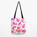 Cat Positions - Pink OmbrÃ© Palette Tote Bag Gallery Image 2