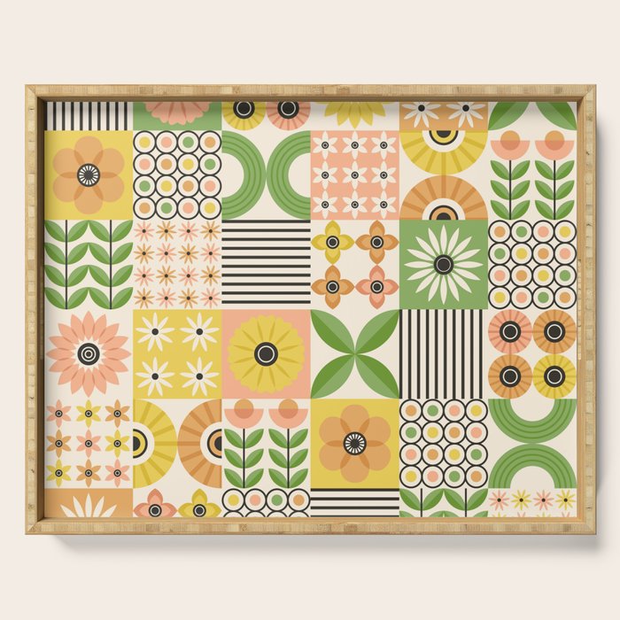 Modern Wildflower Vignettes Serving Tray Gallery Image 1