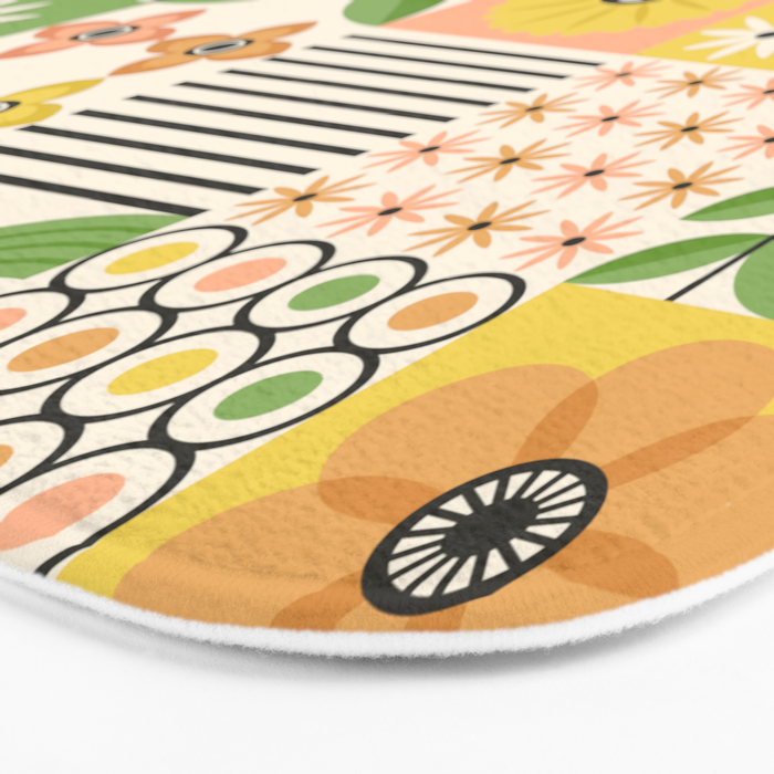 Modern Wildflower Vignettes Bath Mat Gallery Image 3