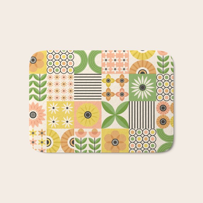 Modern Wildflower Vignettes Bath Mat Gallery Image 1