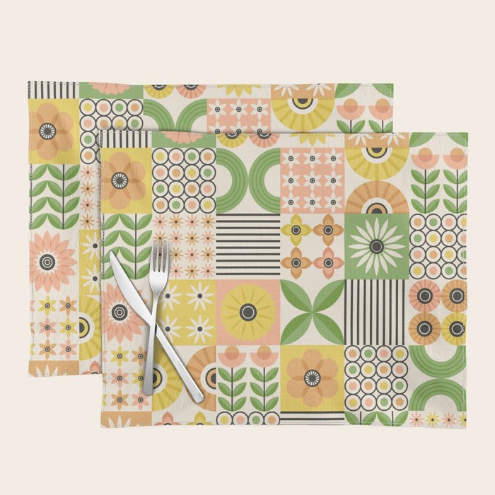Modern Wildflower Vignettes Placemat Gallery Image 1