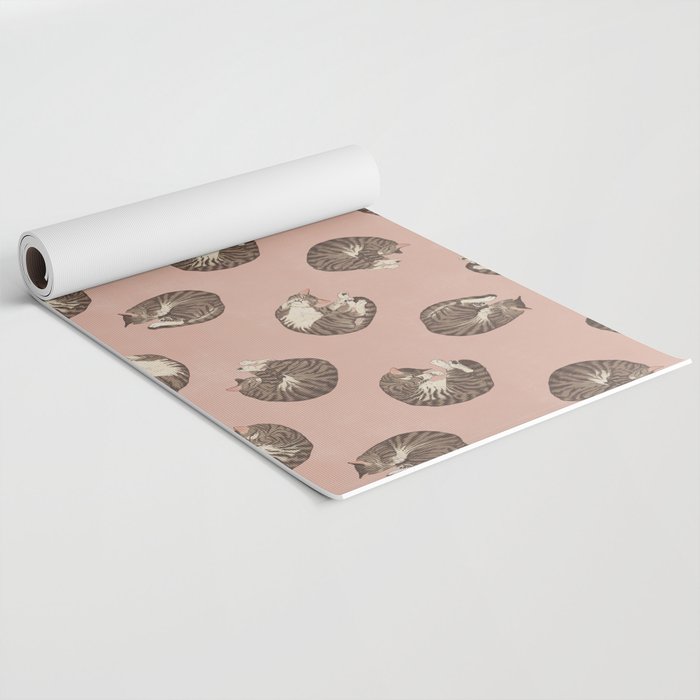 polka dot cats Yoga Mat Gallery Image 2