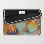 Big happy retro blooms rust Laptop Sleeve Gallery Image 2