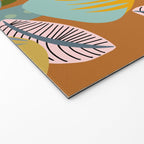 Big happy retro blooms rust Welcome Mat Gallery Image 2