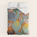 Big happy retro blooms rust Duvet Cover Gallery Image 6