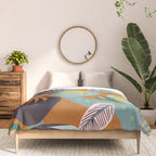 Big happy retro blooms rust Comforter Gallery Image 3