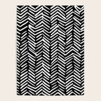 Boho, Herringbone, Geometric Art, Black and White Poster Gallery Image 4