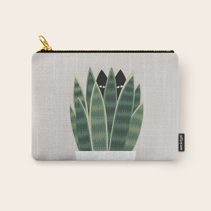 Cat and Plant 22: Sneak Plant Carry All Pouch Gallery Image 1