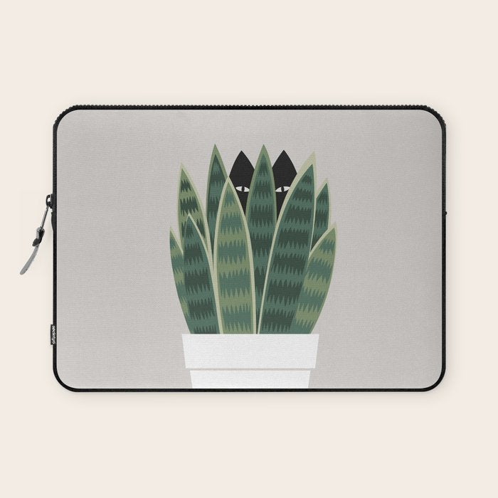 Cat and Plant 22: Sneak Plant Laptop Sleeve Gallery Image 1