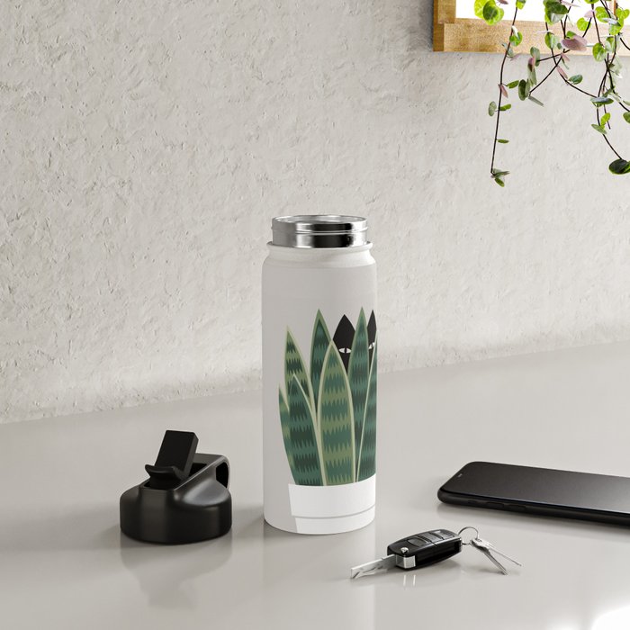 Cat and Plant 22: Sneak Plant Water Bottle Gallery Image 4