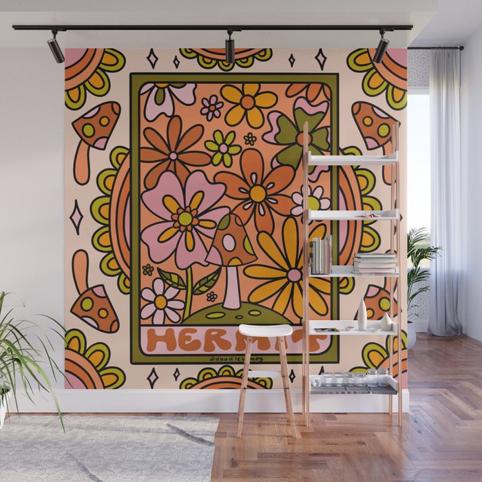 9. Hermit Mushroom Wall Mural Gallery Image 1