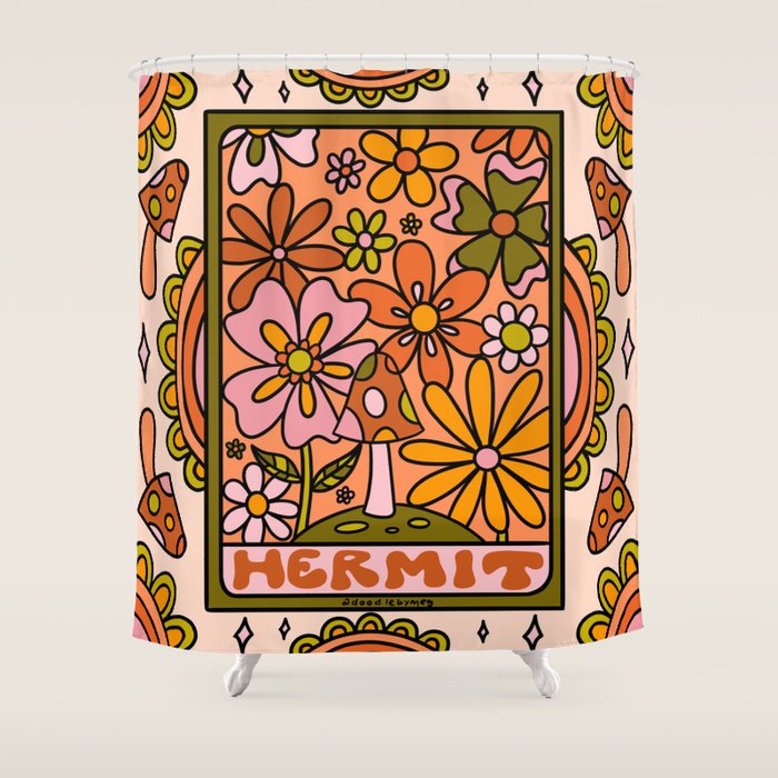 9. Hermit Mushroom Shower Curtain Gallery Image 1