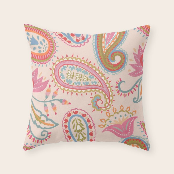 Eclectic Paisley Charm Throw Pillow Gallery Image 6