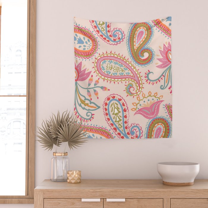Eclectic Paisley Charm Wall Tapestry Gallery Image 2
