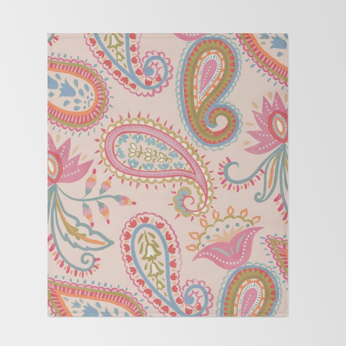 Eclectic Paisley Charm Throw Blanket Gallery Image 2