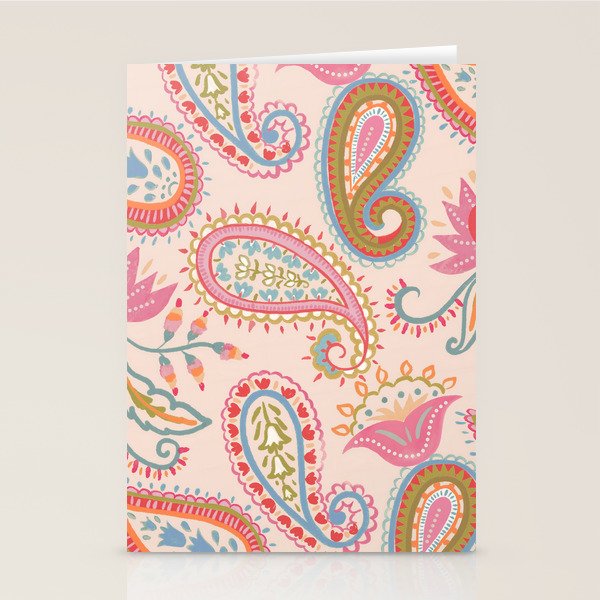 Eclectic Paisley Charm Stationery Card Gallery Image 2