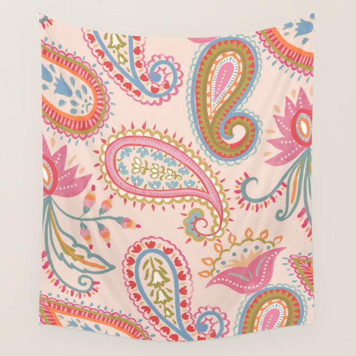 Eclectic Paisley Charm Wall Tapestry Gallery Image 1