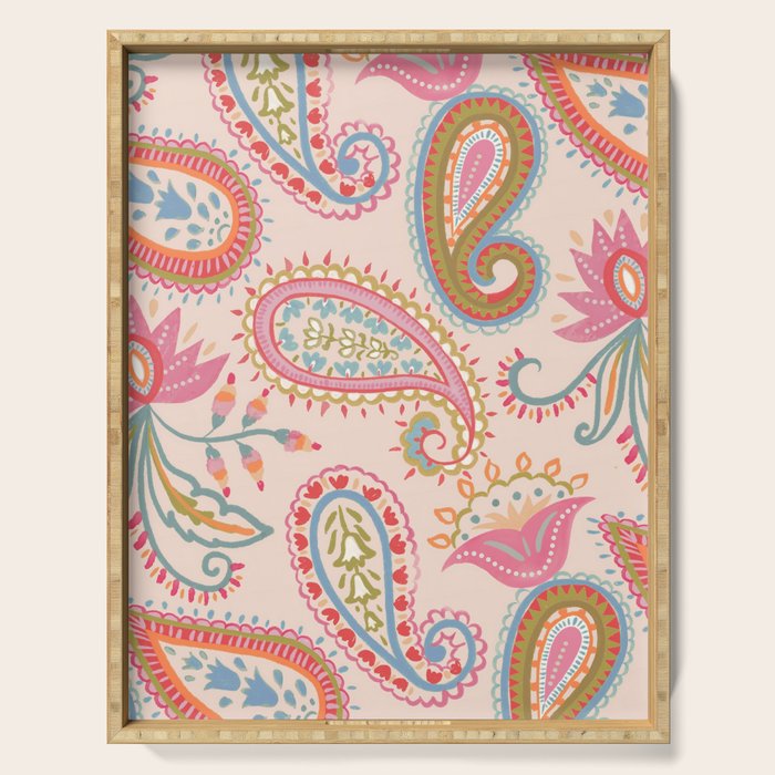 Eclectic Paisley Charm Serving Tray Gallery Image 1