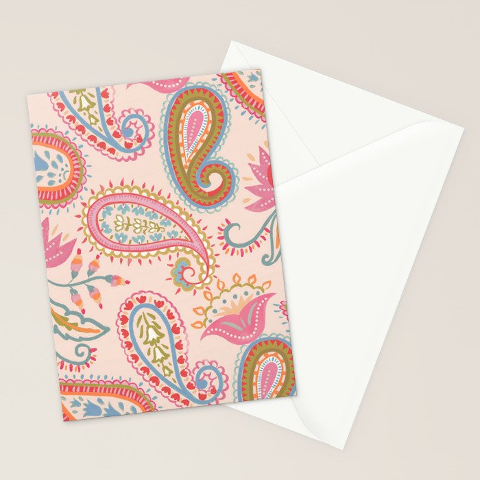 Eclectic Paisley Charm Stationery Card Gallery Image 2