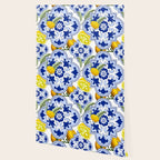 Summer citrus ,floral Mediterranean style ,lemon fruit pattern  Wallpaper Gallery Image 2