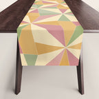 Kaleidoscope Tile Pattern XIII Neutral Earthy Pastel Table Runner Gallery Image 1
