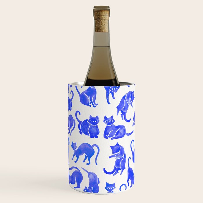 Cat Positions - Blue Palette Wine Chiller Gallery Image 1