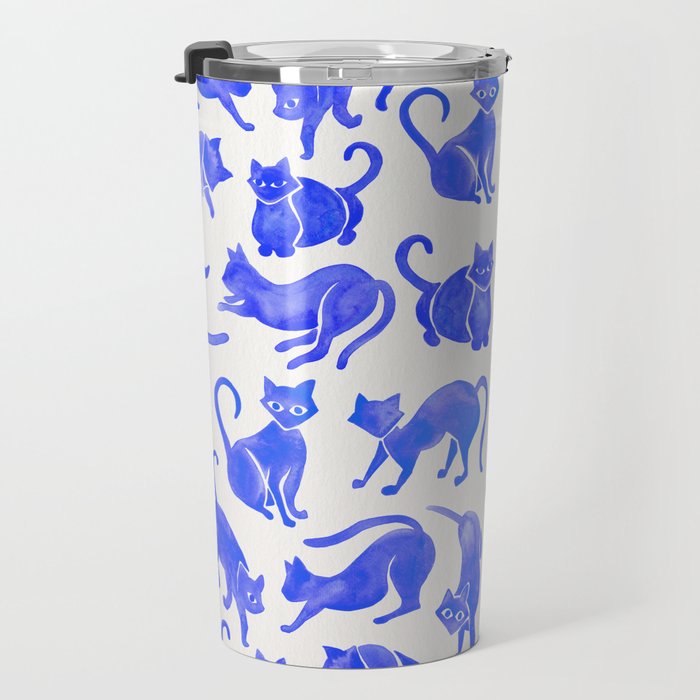 Cat Positions - Blue Palette Travel Mug Gallery Image 3