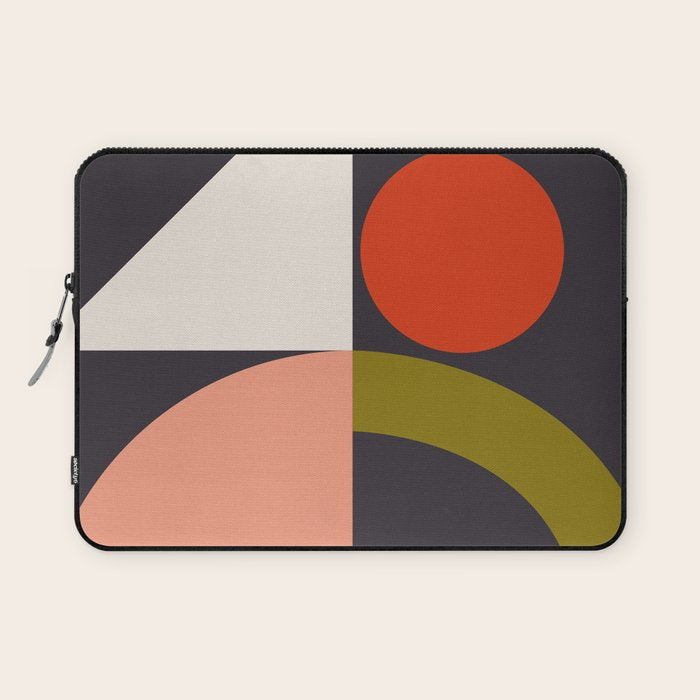 mid century bauhaus geometry square 1 Laptop Sleeve Gallery Image 1