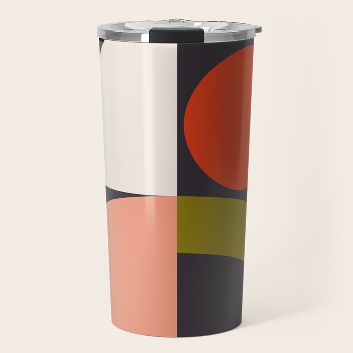 mid century bauhaus geometry square 1 Travel Mug Gallery Image 1
