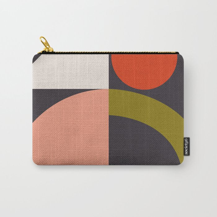 mid century bauhaus geometry square 1 Carry All Pouch Gallery Image 1
