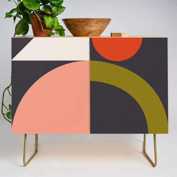 mid century bauhaus geometry square 1 Credenza Gallery Image 1
