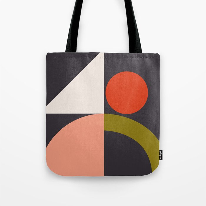 mid century bauhaus geometry square 1 Tote Bag Gallery Image 1